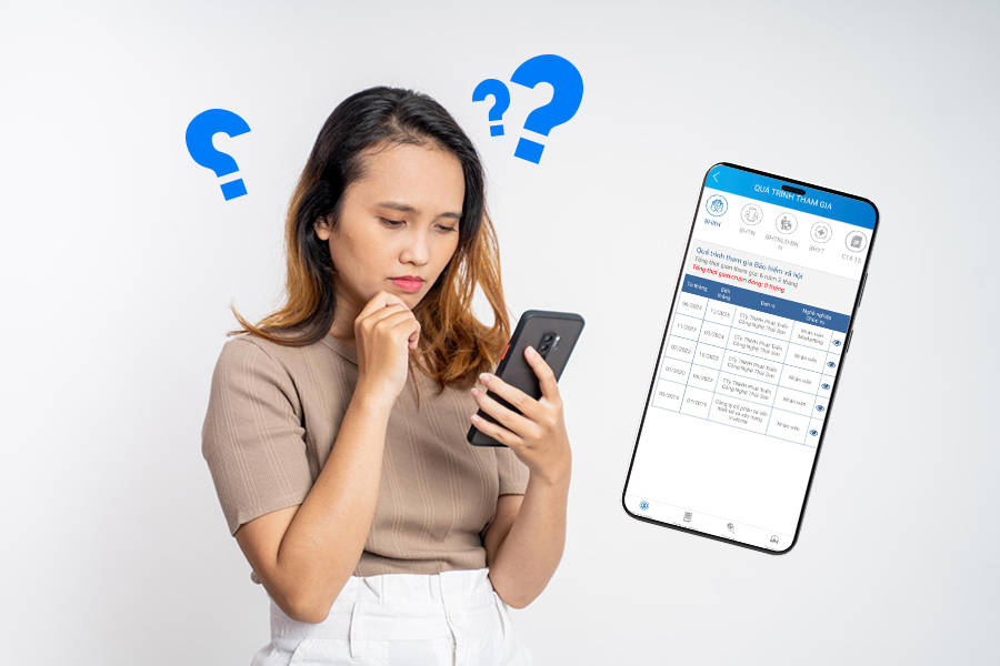 Quá trình đóng BHXH trên VssID không đúng với thực tế quá trình tham gia